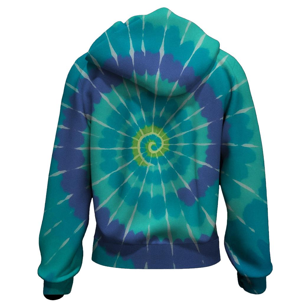 Aurora Spiral Overdye Whorl premium hoodies