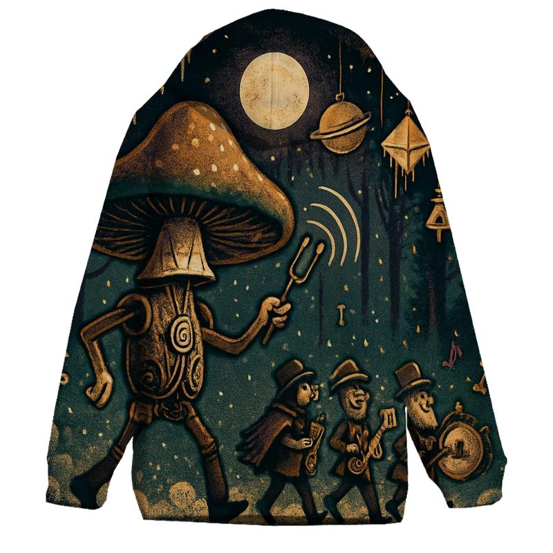Clockwork Mushroom Parade hoodie styles