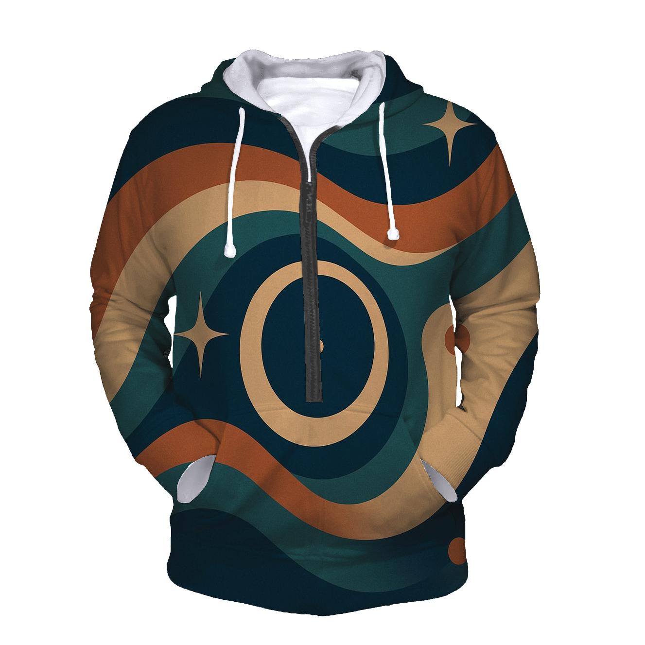 Cosmic Vinyl Record Waves hoodie styles