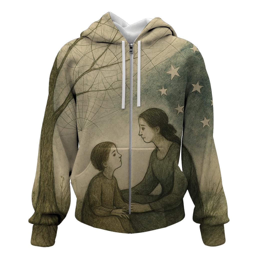 The Quiet Atlas A Mothers Love That Maps A Childs Becoming zip-up hoodies