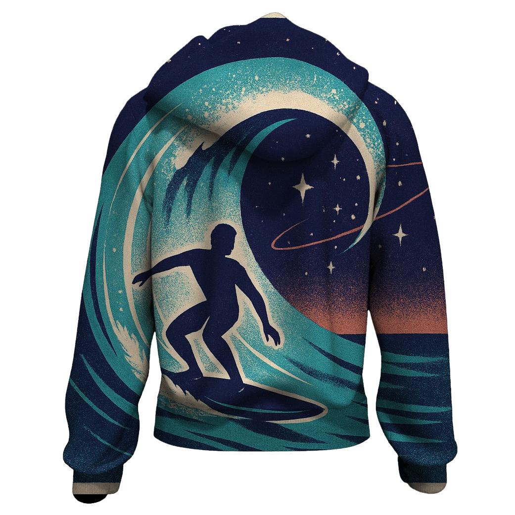 Lunar Tides Surf Break printed hoodies