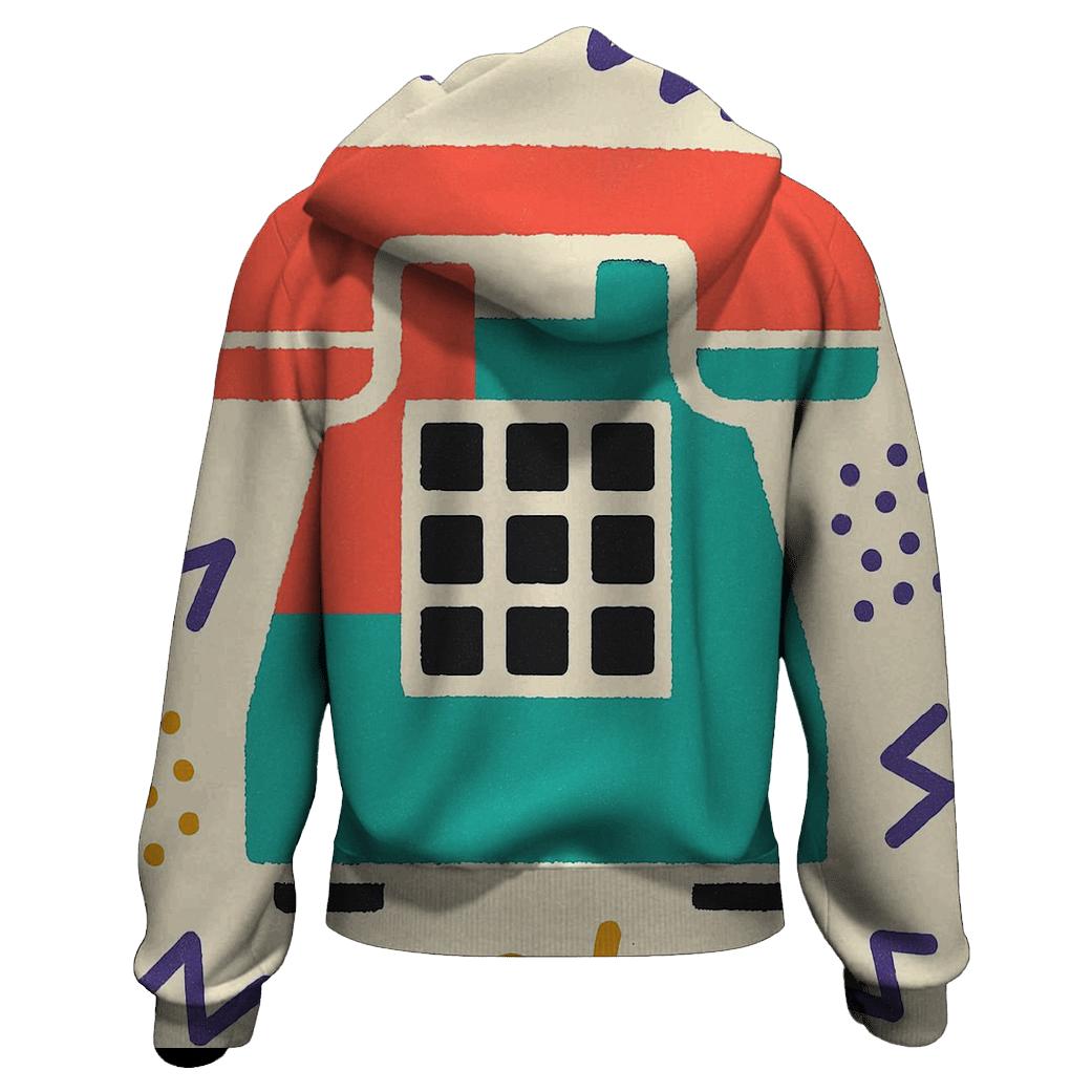 Analog Hotline Flyer Collage zip-up hoodies