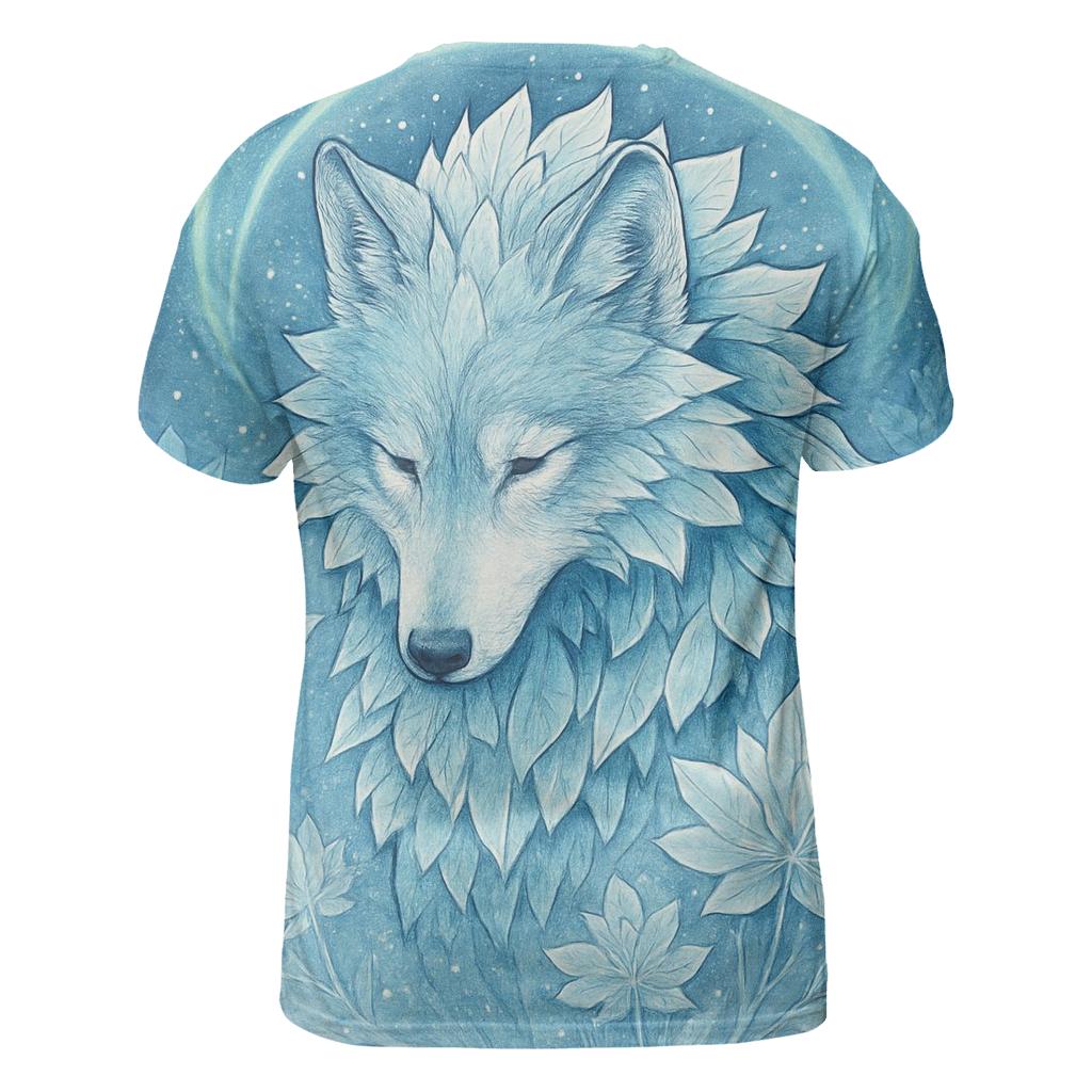 Frost Bloom Sentinel Wolf creative print fashion shirts