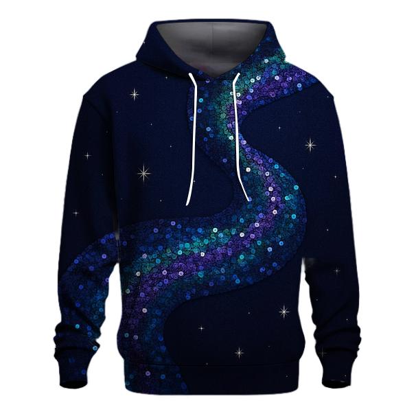 Midnight Sequin Current embroidered hoodies