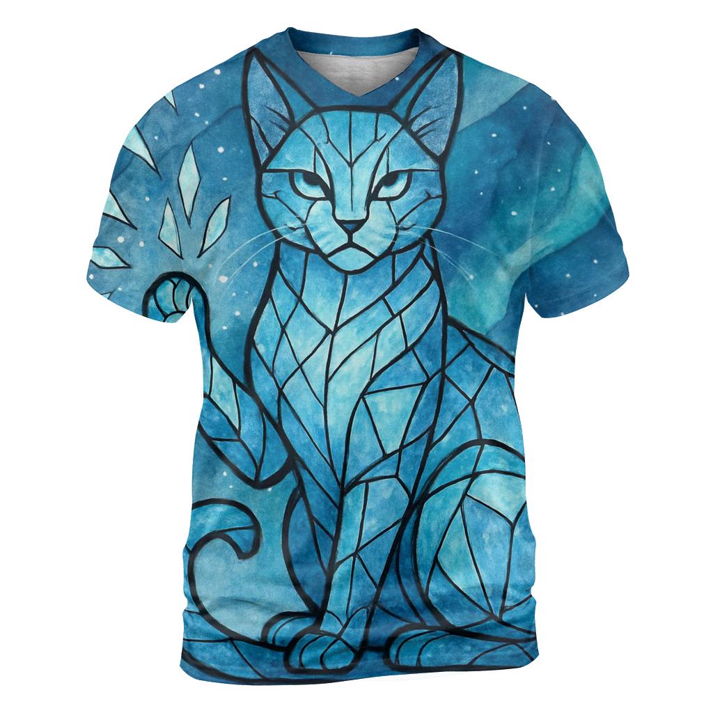 Aurora Glass Guardian Cat creative print fashion shirts