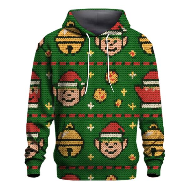 Tacky Elf Mittens Jingle Grid Design hoodies fashion