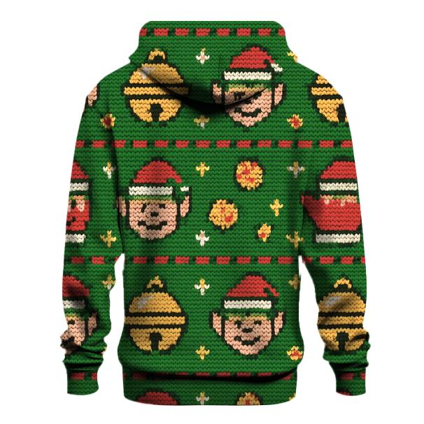 Tacky Elf Mittens Jingle Grid Design hoodies fashion