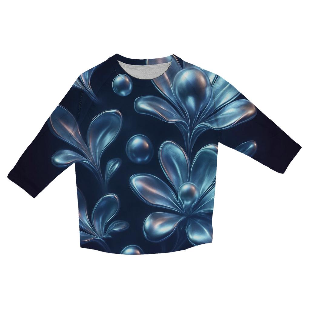 Chrome Bloom Gravity Garden printed three quarter sleeve shirts