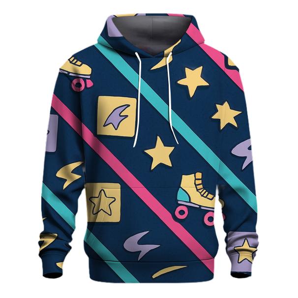 Neon Roller Rink Floor heavyweight hoodies