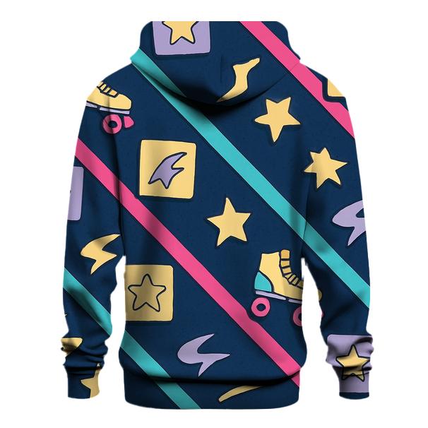 Neon Roller Rink Floor heavyweight hoodies