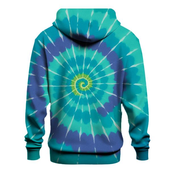 Aurora Spiral Overdye Whorl embroidered hoodies