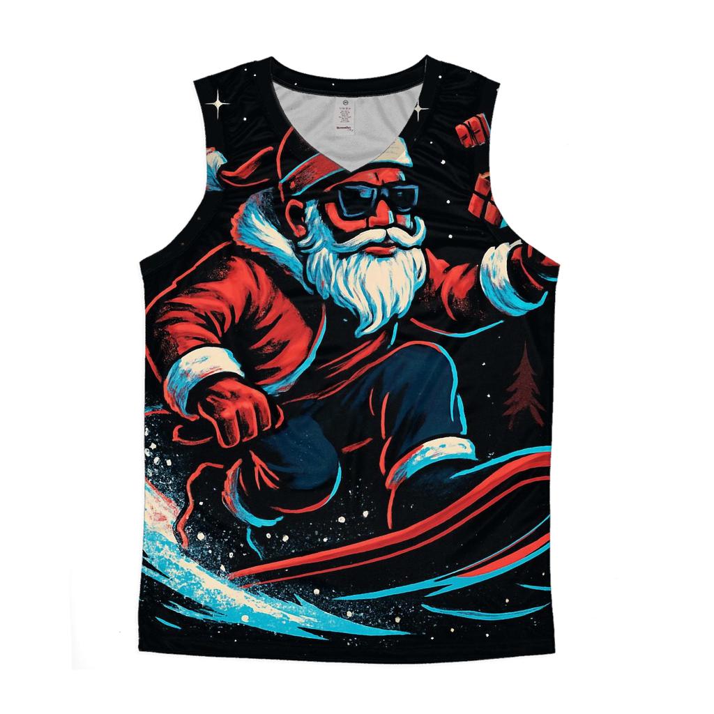 Neon Snowstorm Santa Rider custom tank tops