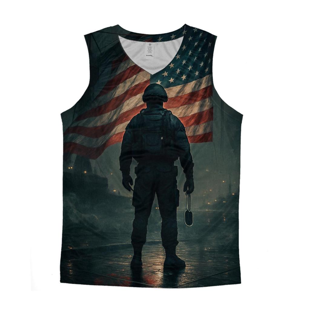 Harbor Vigil Flag Reflection personalized athletic tanks