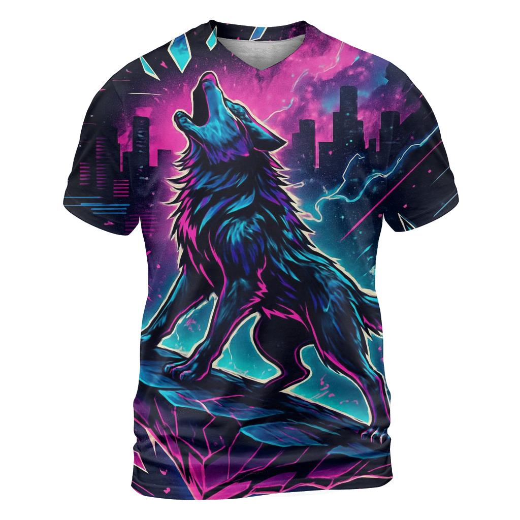 Neon Rift Howl Wolf custom all-over print shirts