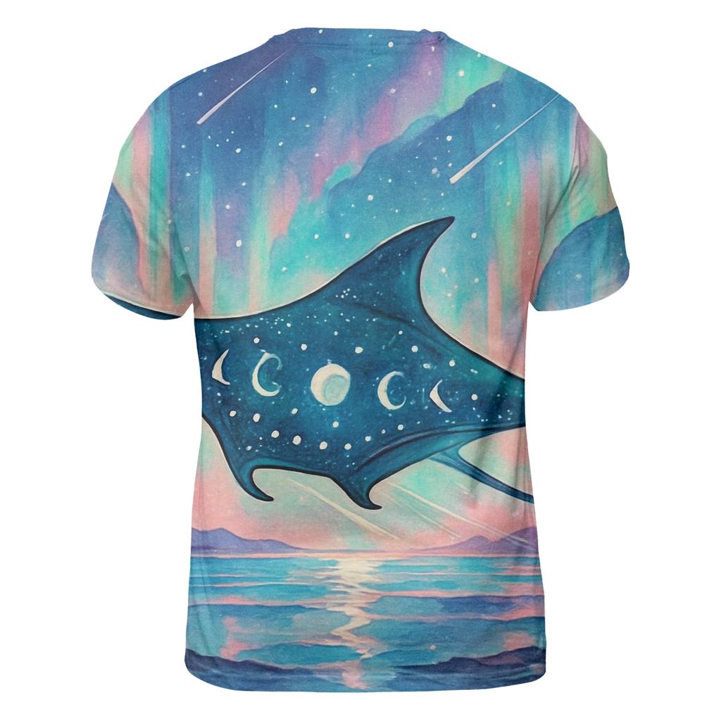 Aurora Cathedral Over The Rift Sea trendy printed shirt styles