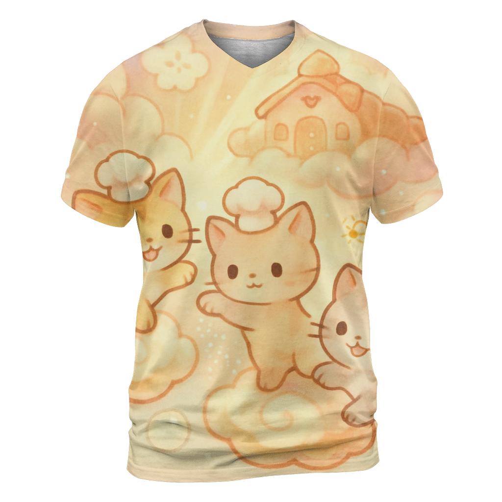 Sunrise Cloud Bakery Kittens unique graphic print tees