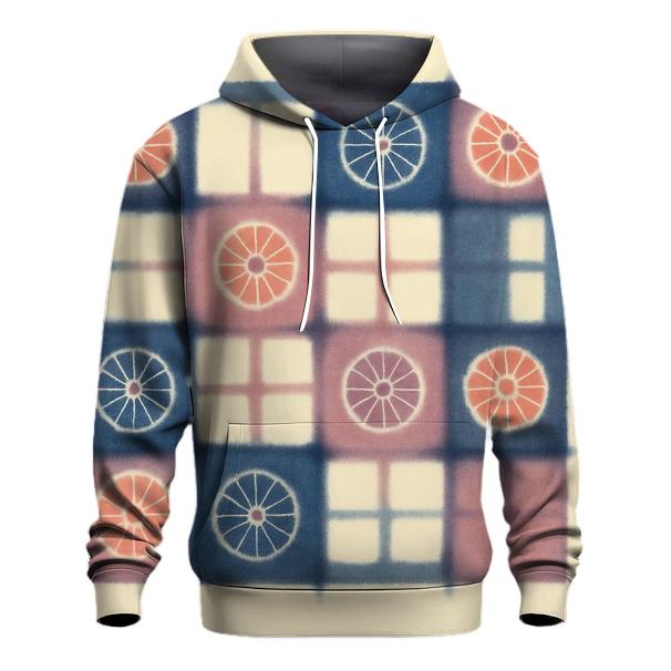 Itajime Eclipse Grid With Kumo Rosettes embroidered hoodies