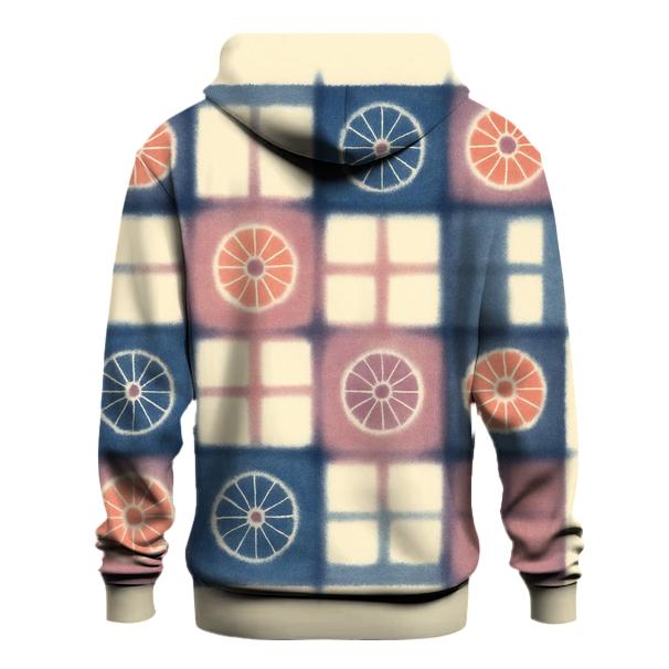 Itajime Eclipse Grid With Kumo Rosettes embroidered hoodies