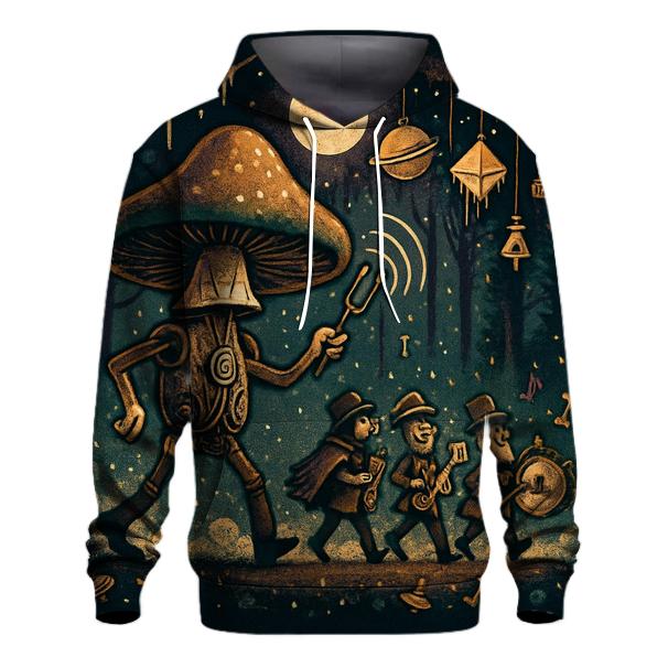 Clockwork Mushroom Parade pullover hoodies