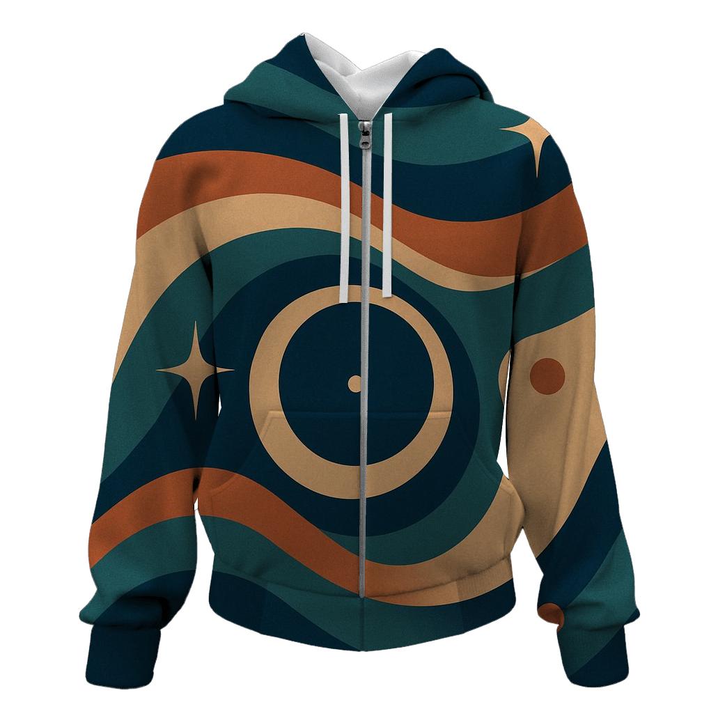 Cosmic Vinyl Record Waves hoodies fashion