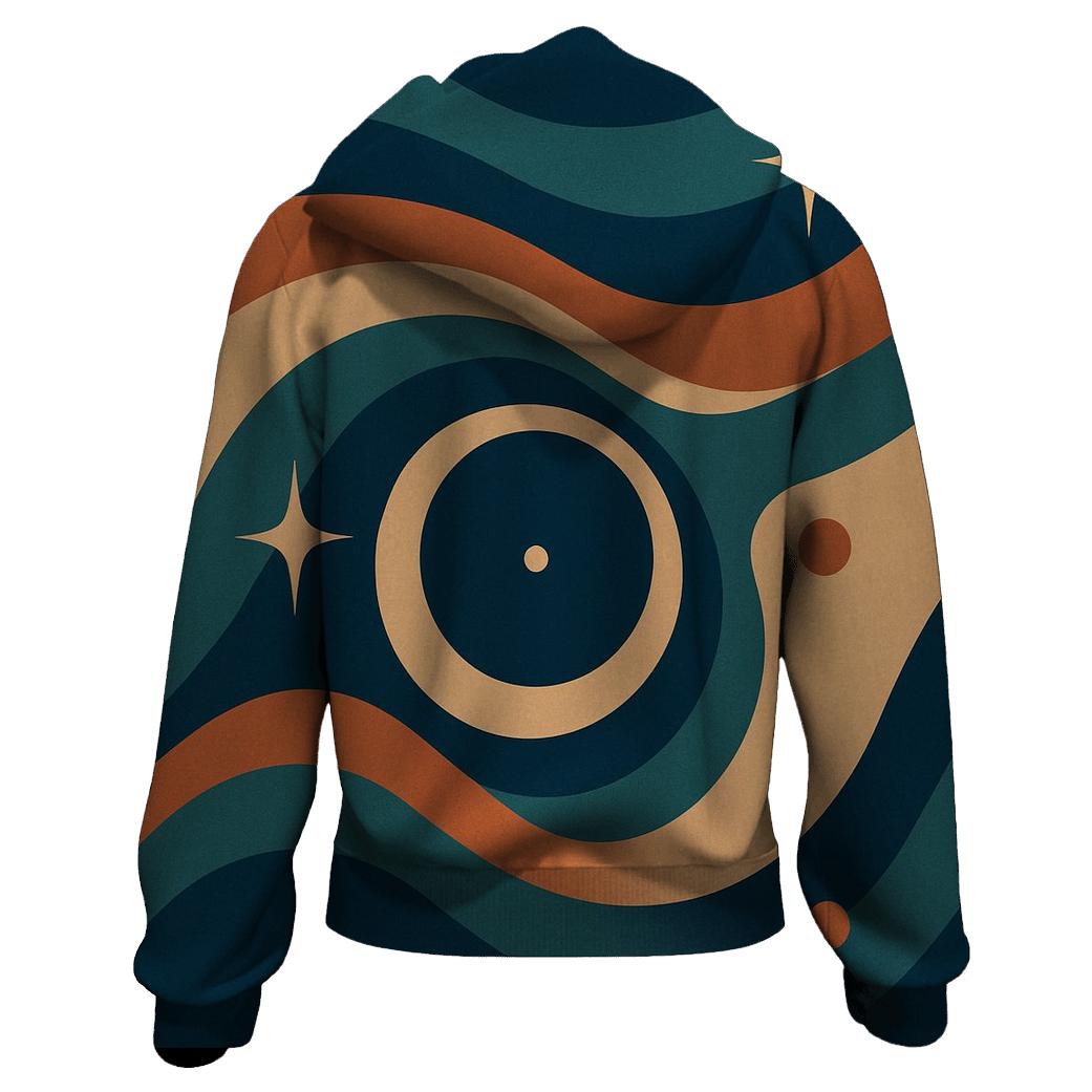Cosmic Vinyl Record Waves hoodies fashion