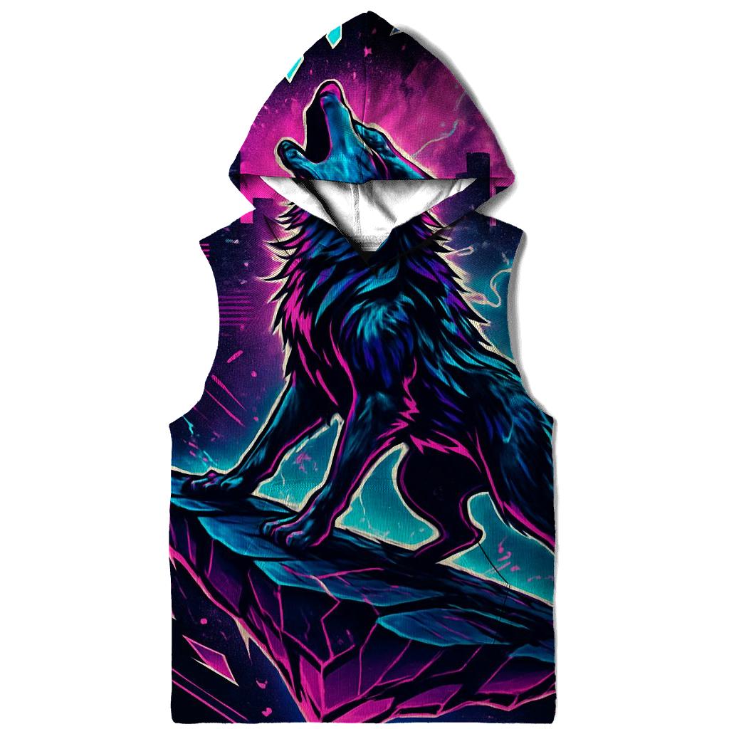 Neon Rift Howl Wolf premium hoodies
