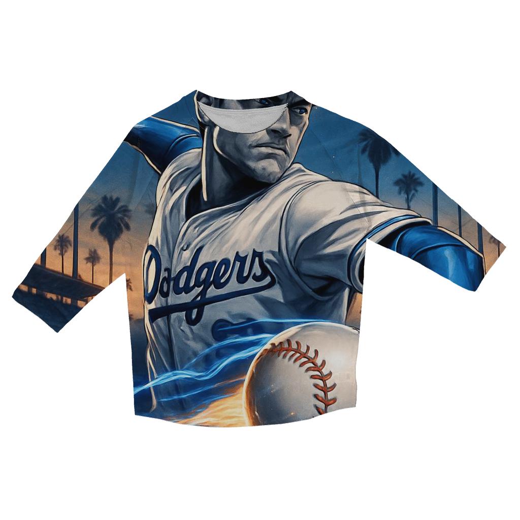 Chrome Fastball Over The Palm Horizon casual three quarter sleeve shirts
