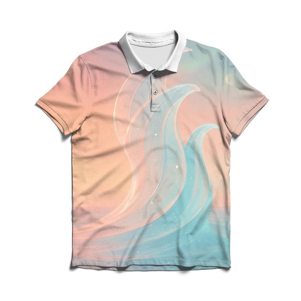 Prismatic Tidal Observatory embroidered polo tops