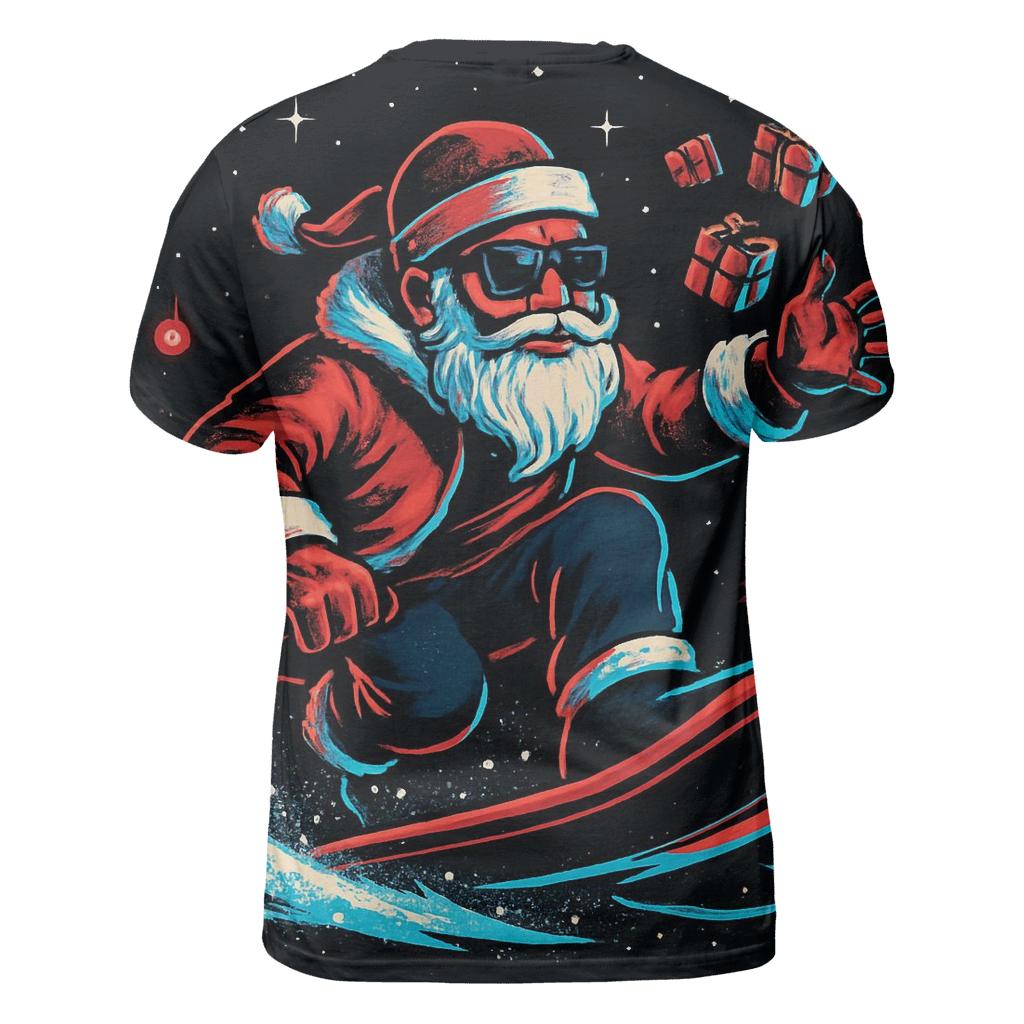 Neon Snowstorm Santa Rider trendy printed shirt styles