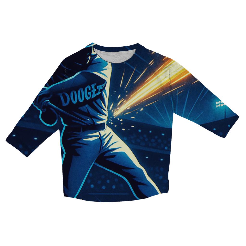 Neon Rally Burst Through The Night Stadium designer 3/4 sleeve blouses