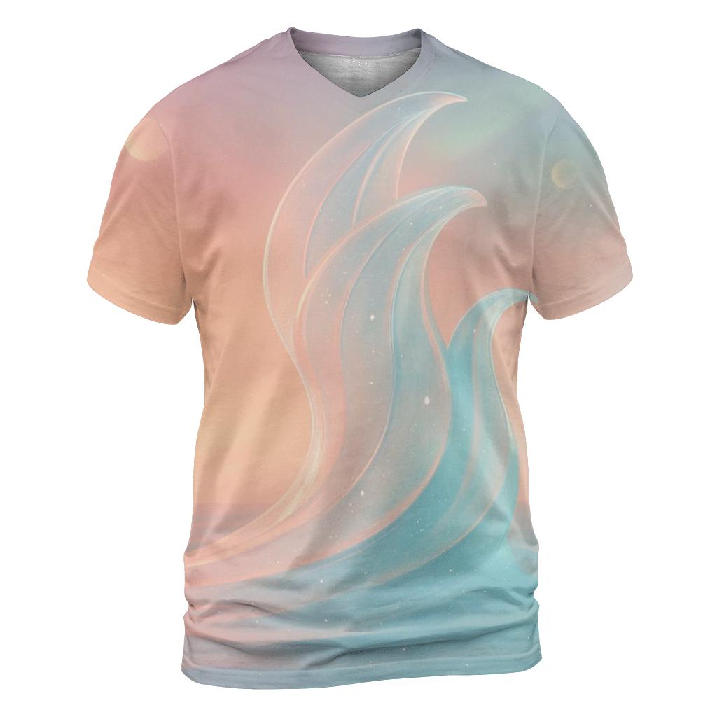 Prismatic Tidal Observatory vibrant all-over design tees