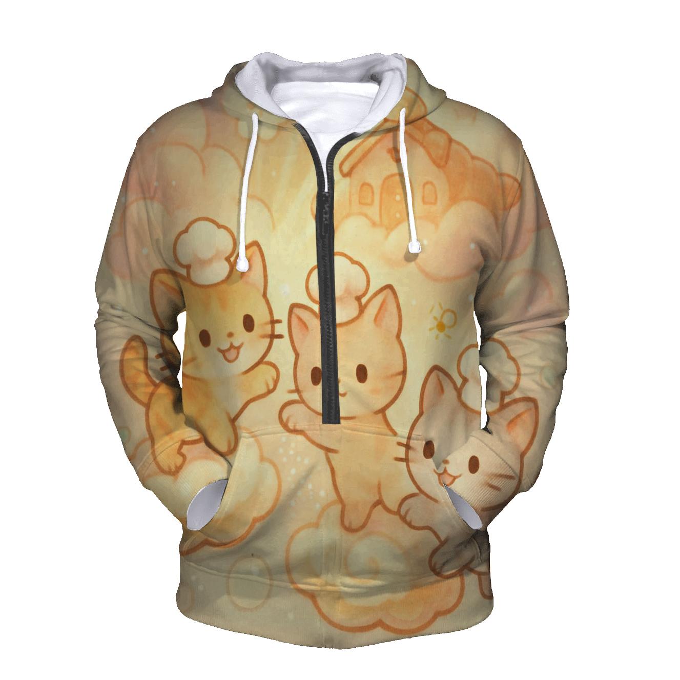 Sunrise Cloud Bakery Kittens pullover hoodies