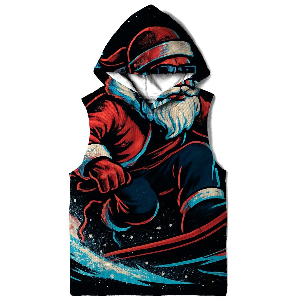 Neon Snowstorm Santa Rider zip-up hoodies