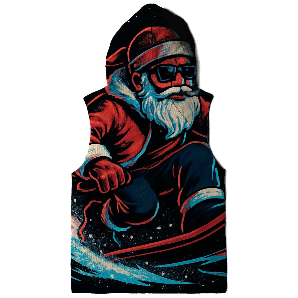 Neon Snowstorm Santa Rider zip-up hoodies