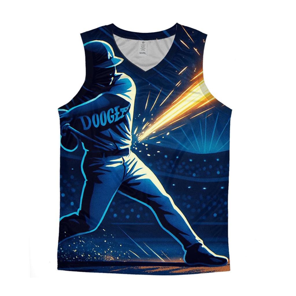 Neon Rally Burst Through The Night Stadium graphic print tank tops