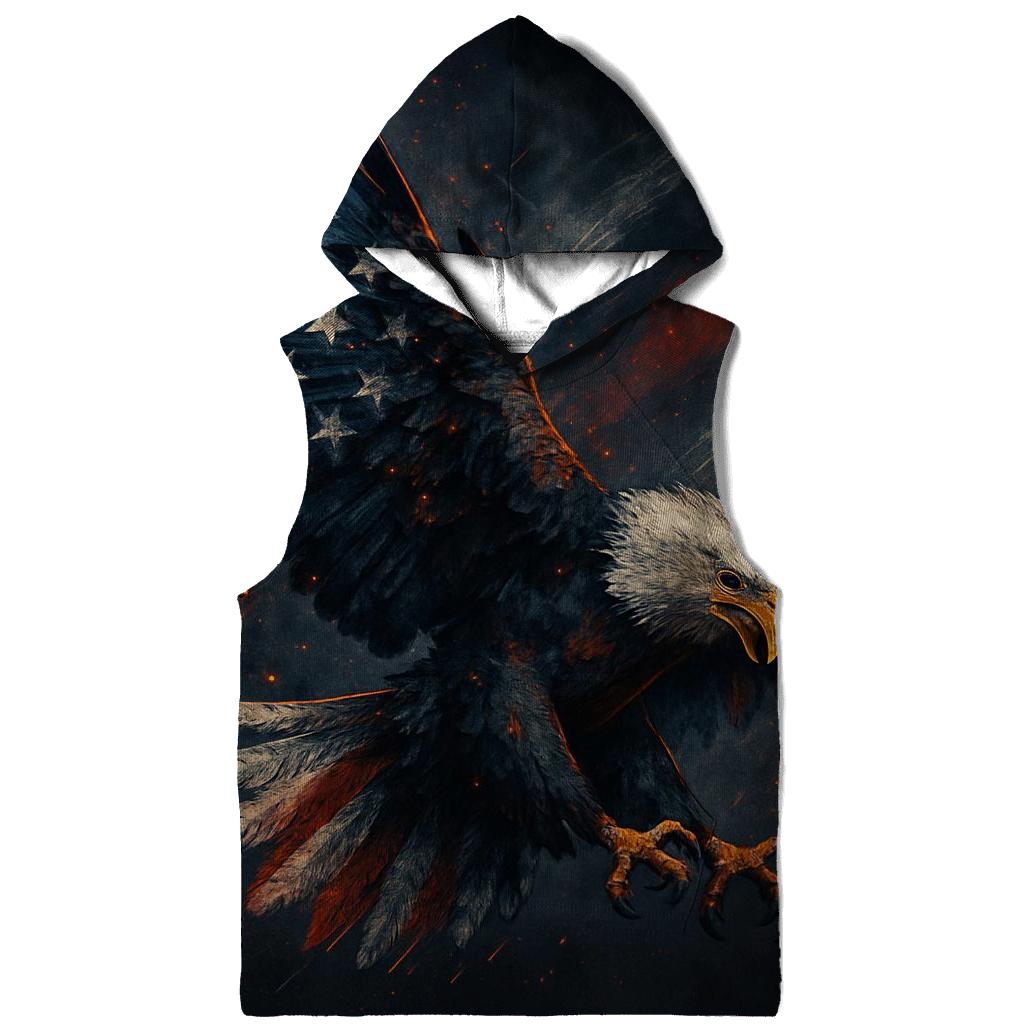 Eagle Over Ember Stripes custom hoodies