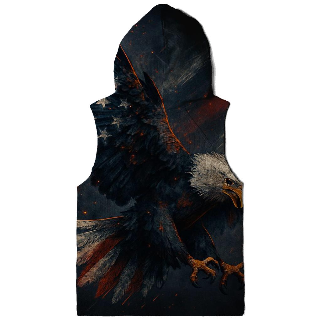 Eagle Over Ember Stripes custom hoodies
