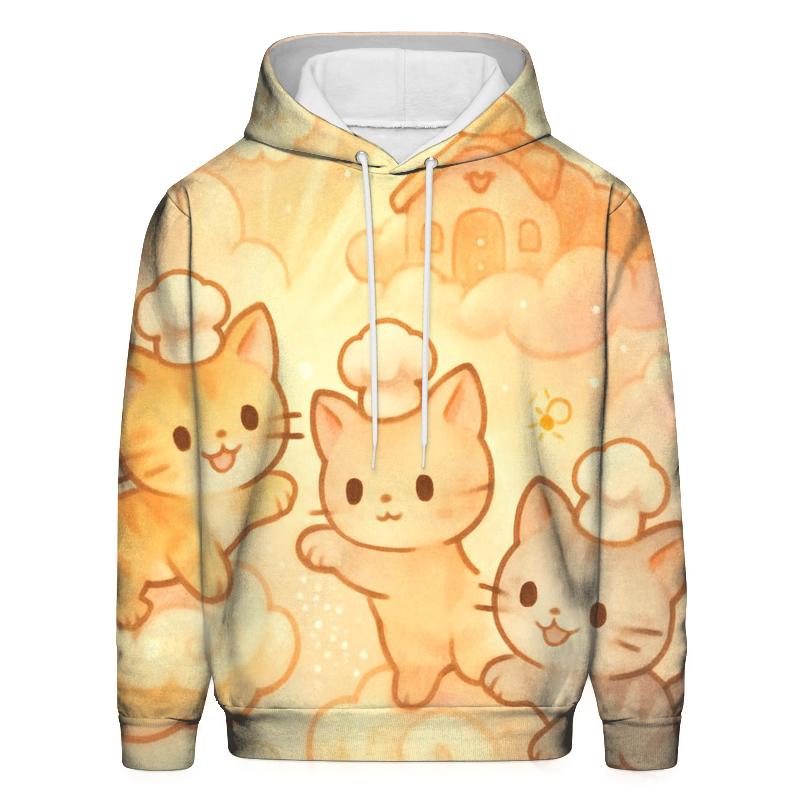 Sunrise Cloud Bakery Kittens pullover hoodies