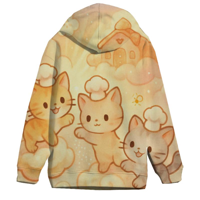 Sunrise Cloud Bakery Kittens pullover hoodies