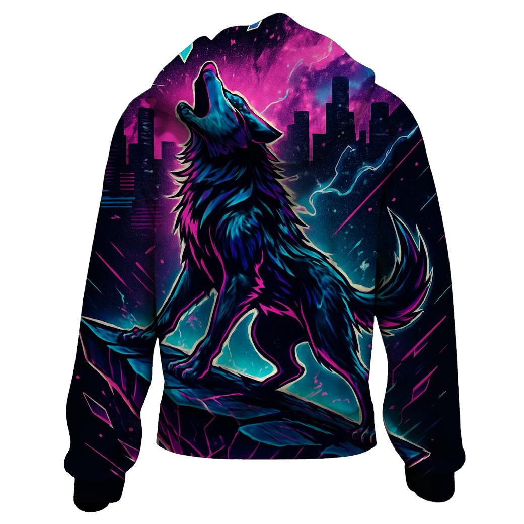 Neon Rift Howl Wolf hoodie styles