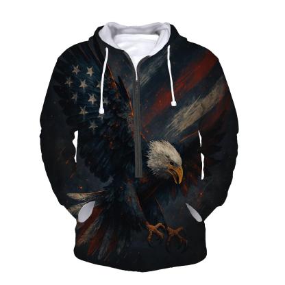 Eagle Over Ember Stripes premium hoodies