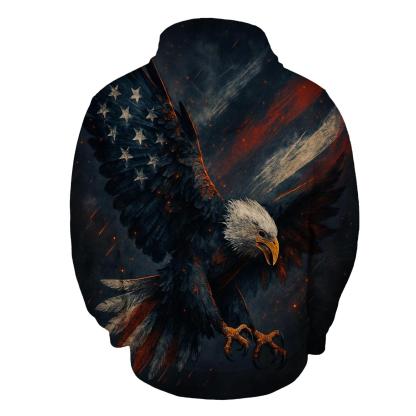 Eagle Over Ember Stripes premium hoodies