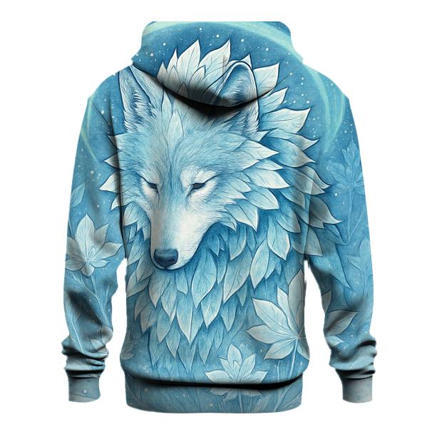 Frost Bloom Sentinel Wolf hoodie designs