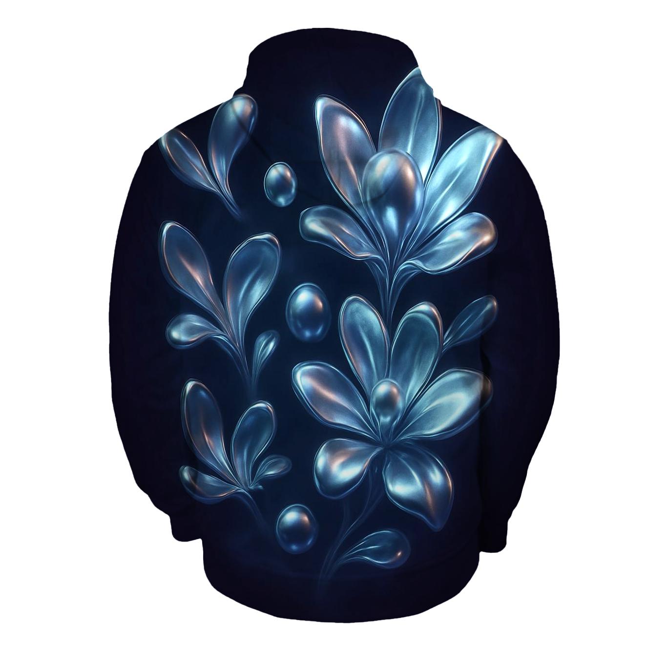 Chrome Bloom Gravity Garden embroidered hoodies