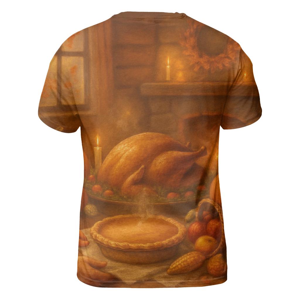 Candlelit Cornucopia Cabin Supper unique graphic print tees