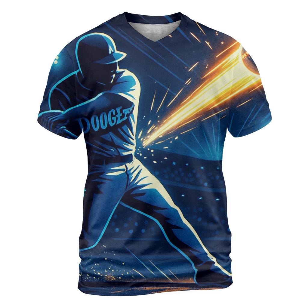Neon Rally Burst Through The Night Stadium designer pattern shirts