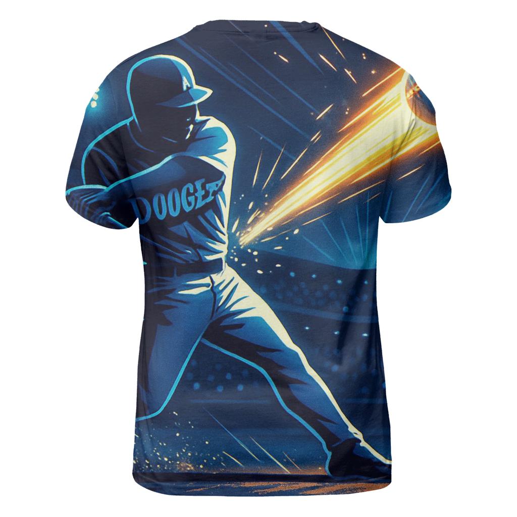 Neon Rally Burst Through The Night Stadium designer pattern shirts