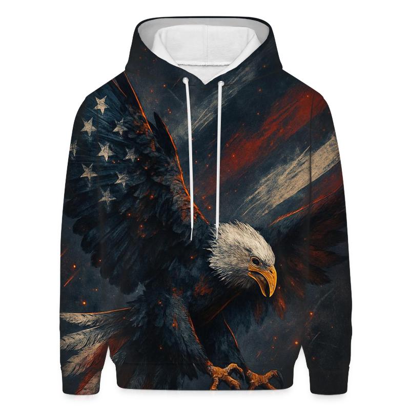 Eagle Over Ember Stripes heavyweight hoodies