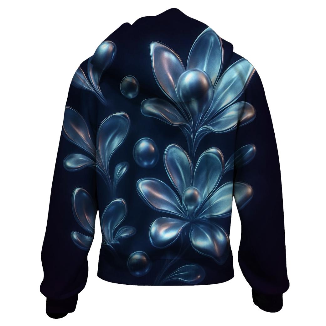 Chrome Bloom Gravity Garden graphic hoodies
