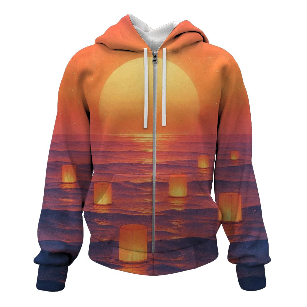 Lantern Tide Afterglow printed hoodies